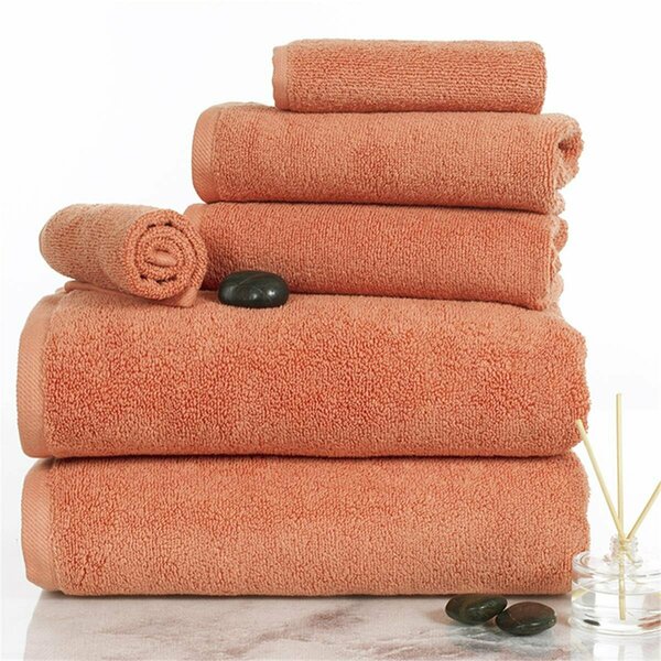 Daphnes Dinnette 6 Piece Cotton Towel Set Brick DA3232910